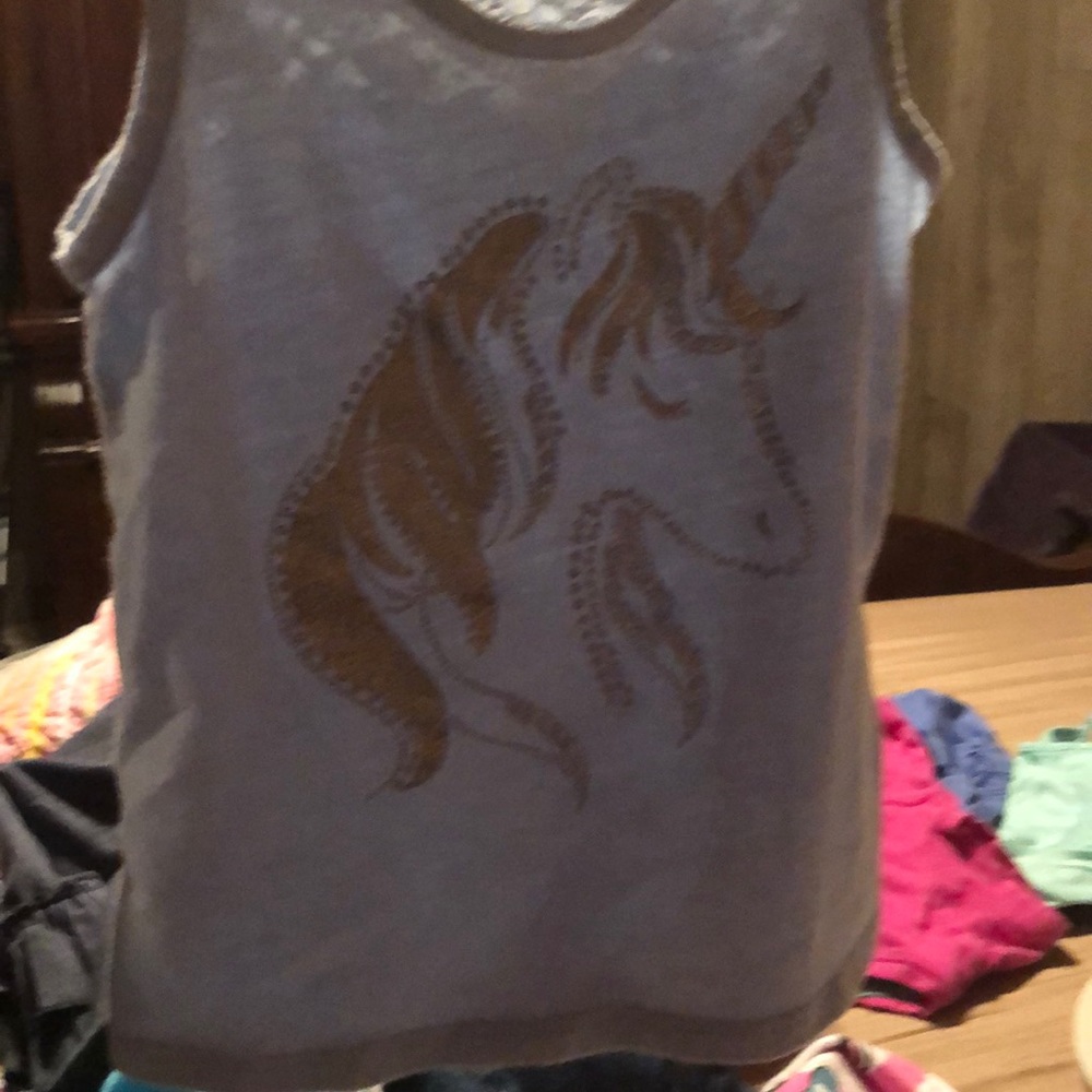 Baby Blue Unicorn Tank